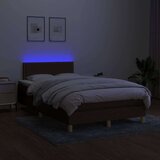  Box spring postelja z vzmetnico LED tem. rjava 120x200 cm blago, (20724842) | Shoptok.si