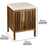 Wenko Drvena košara za rublje u tamnoj prirodnoj boji 38 l Fondi – | shoptok.hr