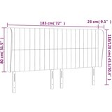  Uzglavlje s ušima tamnoplavo 183x23x118/128 cm baršunasto | shoptok.hr