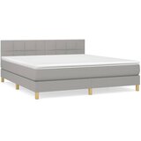  Krevet box spring s madracem svjetlosiva 160x200 cm tkanina | shoptok.hr