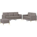  3-dijelni set sofa s jastucima smeđesivi od tkanine | shoptok.hr