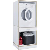 MID.YOU OMARICA ZA PRALNI STROJ bela, medeni hrast | Shoptok.si