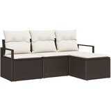  Set vrtnih kauča s jastučićima smeđi poli ratan dvosed vrtni kauč s jastučićima smeđi poli ratan | shoptok.hr