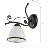  Zidna lampa RETRO 1xE27/60W/230V crna/bela | Eponuda.com