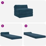 SOFA na razvlačenje Plava 200 x 70 x 10 cm Baršun | shoptok.hr