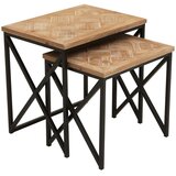 Premier Housewares Stranske mizice v kompletu 2 ks iz masivne jelke 38x51 cm Kickford – | Shoptok.si