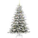 vidaXL Umetno Zložljivo Božično Drevo Bela 180 cm PE in PVC | Shoptok.si