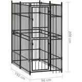 vidaXL Zunanji pasji boks jeklo 1,84 m² | Shoptok.si