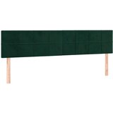  LED uzglavlje tamnozeleno 180x5x78/88 cm baršunasto | shoptok.hr