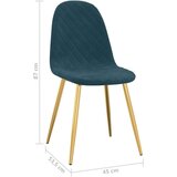  Jedilni stoli 4 kosi moder žamet, (20700979) | Shoptok.si
