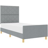 vidaXL Postelja Svetlo siva 100x200 cm Tkanina, (22048969) Cene