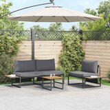  Vrtni set za objed 3 kom. Antracit Čelik Crna 55 x 55 x 70 cm | shoptok.hr