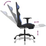  Igraća stolica od tkanine s osloncem za noge crna-Plava | shoptok.hr