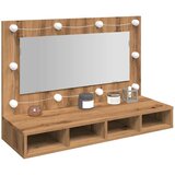 vidaXL Ormar s ogledalom i LED-om Artisan hrast 90x31,5x62 cm | shoptok.hr