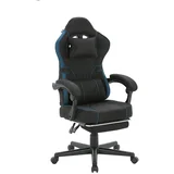 Retro Gejmerska stolica HC-4064LUX-1 crno plava