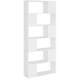 vidaXL Knjižna omara za razdelitev prostora bela 80x24x186 cm | Shoptok.si