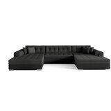 MID.YOU SEDEŽNA GARNITURA, gladka tkanina antracit, črna | Shoptok.si