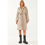 Bianco Lucci Women's Double Pocket Belted Quilted Coat 1065 Cene