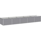  Povišeni vrtni krevet Siva 400 x 80 x 55 cm | shoptok.hr