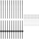  Stup za ogradu 11 pcs Siva 100 cm Čelik | shoptok.hr