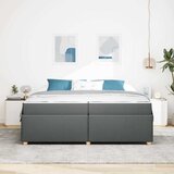  Krevetna konstrukcija Tamno siva 200 x 200 cm tkanina | shoptok.hr