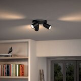 Philips LED RGBW prigušiva spot svetiljka PONGEE 3xGU10/4,8W/230V crna +DO | Eponuda.com