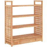Maison Chic Regal za čevlje - Polica za čevlje s predalom 70x27x81 cm trdna orehovina, (21776175) Cene