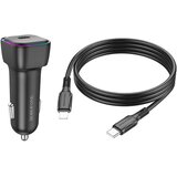 Borofone AVTOPOLNILEC BZ28 TROPHIE - TYPE-C - PD 30W 3A S KABLOM TYPE-C NA LIGHTNING ČRN | Shoptok.si
