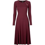 Polo Ralph Lauren Dolge obleke BRENDY KNITFIT FLAREDRESSES Bordo Cene