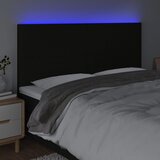  LED uzglavlje crno 180x5x118/128 cm od tkanine | shoptok.hr