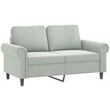vidaXL Dvosed svetlo siv 120 cm žamet, (20925363) | Shoptok.si
