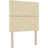 vidaXL Postelja z vzmetnico z vzglavjem krema 100 x 200 cm blago, (5000127414) | Shoptok.si
