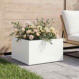  Vrtna saksija Bijela 60 x 60 x 30 cm Čelična vrata | shoptok.hr