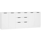 Maison Chic 3-delna Komoda - Predalnik bela konstruiran les, (21716847) Cene
