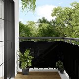 vidaXL Balkonsko platno črno 90x700 cm 100 % poliestrski oxford cene