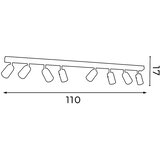 SPOT svetiljka RENO 8xGU10/60W/230V crna/hrom | Eponuda.com