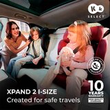 Kinderkraft auto sedište xpand 2 i-size 100-150 cm cherry pearl