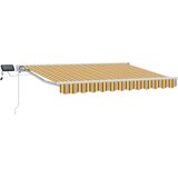  Ručni okvir tende s LED-ima Žuta i Siva 3 5 x 2 5 m - žuta i siva Bijeli 3 5 x 2 5 m | shoptok.hr