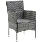  5-dijelni vrtni blagovaonski set od poliratana s jastucima sivi Siva Dužina stola 150 cm | Shoptok.si