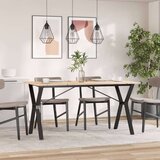  Blagovaonski stol Y-oblika 160x80x75 cm od borovine i željeza | shoptok.hr