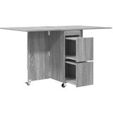  Jedilna miza 2 pcs 140 x 80 x 77 cm Inženirski les Siva Sonoma, (5000268715) | Shoptok.si