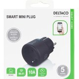 Deltaco SMART HOME mini vtičnica, LED, WiFi 2.4GHz, nadzor porabe, 1xCEE 7/3, 15A, Timer, ČRNA | Shoptok.si