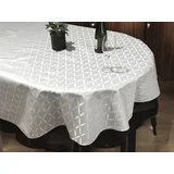 Stolnjak Ovalnog oblika 160x220cm Bela boja-lotos ( VLK0001360-belalotosovalni )