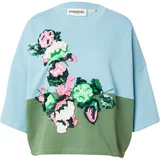 Essentiel Antwerp Sweater majica 'Festi' svijetloplava / zelena / roza