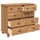  Komoda ASKIM Smeđa 91 x 40 x 79 cm Čvrsto borovo drvo | shoptok.hr