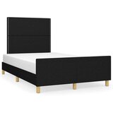  Posteljni okvir z vzglavjem črn 120x200 cm blago, (20735150) | Shoptok.si