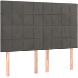  s oprugama i madracem tamnosivi 140x200 cm baršunasti | shoptok.hr