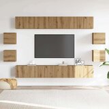 vidaXL 8-dijelni zidni TV ormarić Artisan hrast izrađen od drveta | shoptok.hr