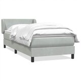 vidaXL Box Spring krevet s madracem svijetlo sivi 90x210 cm baršun Cijene