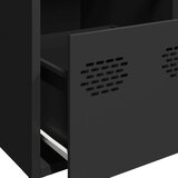 vidaXL Komoda črna 68x39x73,5 cm hladno valjano jeklo | Shoptok.si